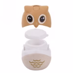 Suport pentru Scobitori, Flippy, Model Bufnita, Multifunctional, 8.3x7.8 cm, Portocaliu - imagine 7