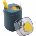 Suport Scobitori, Flippy, Automat, cu Buton si Capac, din PP, 9.5x6 cm, Albastru - imagine 4