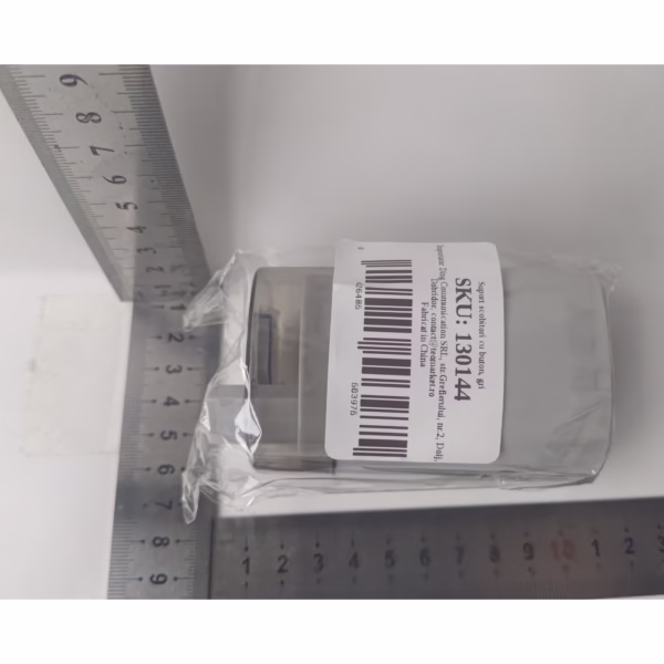 Suport Scobitori, Flippy, Automat, cu Buton si Capac, din PP, 9.5x6 cm, Gri - imagine 6