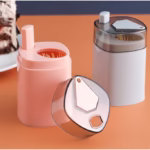 Suport Scobitori, Flippy, Automat, cu Buton si Capac, din PP, 9.5x6 cm, Roz - imagine 6