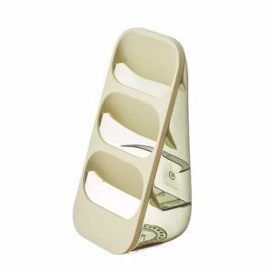 Suport - Organizator pentru Tacamuri, Flippy, 3 Compartimente, Suport pentru Cosmetica, Ustensile, Material PP Durabil, 33 x 16 x 15 cm Verde