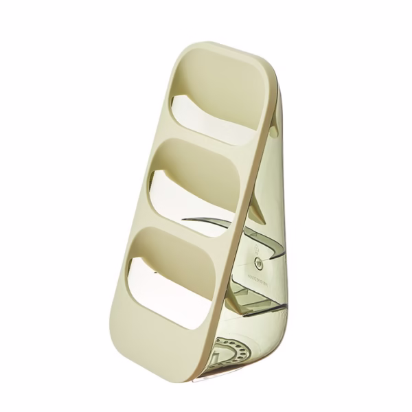 Suport - Organizator pentru Tacamuri, Flippy, 3 Compartimente, Suport pentru Cosmetica, Ustensile, Material PP Durabil, 33 x 16 x 15 cm Verde - imagine 1