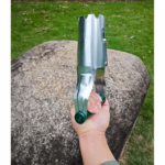 Transplantator Agricol Cilindric, Flippy, din Otel si Plastic, 6 cm Diametru, cu Maner Flexibil, 23 x 6 x 13 cm, Verde - imagine 9