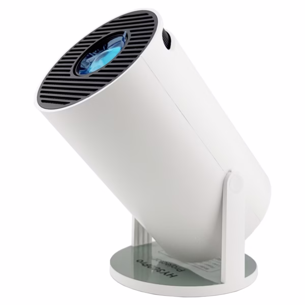 Video Proiector Portabil cilindric HY300PRO, Flippy, Inteligent, Full HD 1080 x 1280, Wireless, Compatibil cu Android/iOS, 17 x 10 x 9 cm, Alb - imagine 2