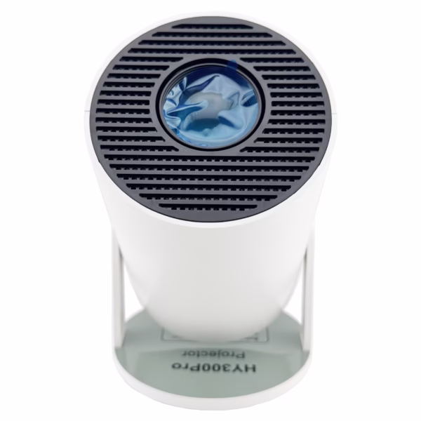 Video Proiector Portabil cilindric HY300PRO, Flippy, Inteligent, Full HD 1080 x 1280, Wireless, Compatibil cu Android/iOS, 17 x 10 x 9 cm, Alb - imagine 3