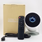 Video Proiector Portabil cilindric HY300PRO, Flippy, Inteligent, Full HD 1080 x 1280, Wireless, Compatibil cu Android/iOS, 17 x 10 x 9 cm, Alb - imagine 6