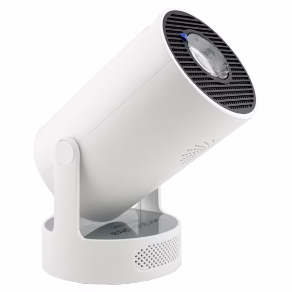 Video Proiector Portabil cilindric HY300ULTRA, Flippy, Inteligent, ULTRA HD 4K 1920 x 1080, Wireless, Compatibil cu Android/iOS, DC, 17 x 11 x 9.5 cm, Alb - imagine 3