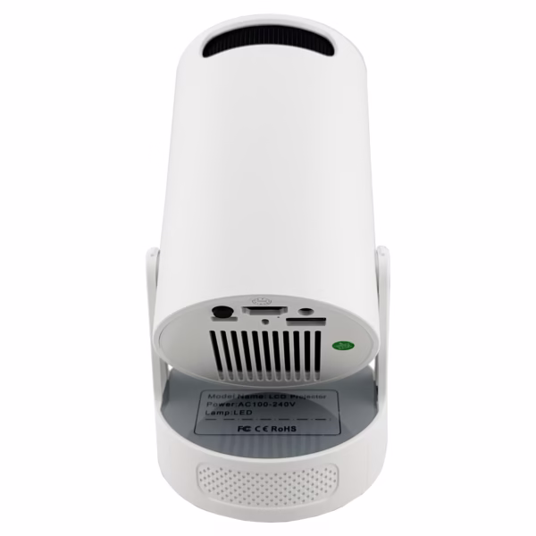 Video Proiector Portabil cilindric HY300ULTRA, Flippy, Inteligent, ULTRA HD 4K 1920 x 1080, Wireless, Compatibil cu Android/iOS, DC, 17 x 11 x 9.5 cm, Alb - imagine 4