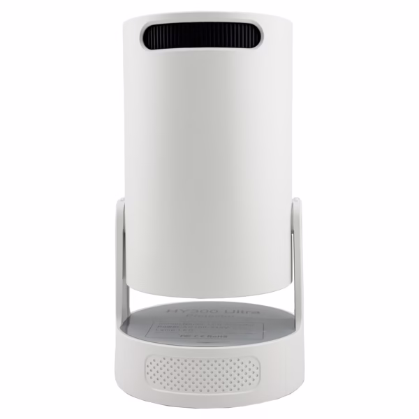 Video Proiector Portabil cilindric HY300ULTRA, Flippy, Inteligent, ULTRA HD 4K 1920 x 1080, Wireless, Compatibil cu Android/iOS, DC, 17 x 11 x 9.5 cm, Alb - imagine 5