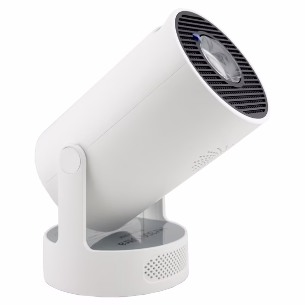 Video Proiector Portabil cilindric HY300ULTRA, Flippy, Inteligent, ULTRA HD 4K 1920 x 1080, Wireless, Compatibil cu Android/iOS, DC, 17 x 11 x 9.5 cm, Alb - imagine 7