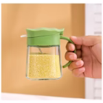 Recipient Condimente, Flippy, din Stilca, 180 ml, cu Maner si Lingurita, 11.3 x 8.2 cm, Capac Ondulat, Verde - imagine 4