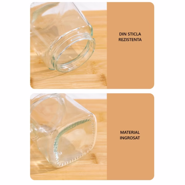 Recipient Condimente, Flippy, din Stilca, 180 ml, cu Maner si Lingurita, 11.3 x 8.2 cm, Capac Ondulat, Galben - imagine 3