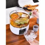 Dozator de apa Flippy, 3 compartimente rotative, capacitate mare de 3l, alb - imagine 9