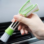 Perie Multifuncțională pentru Curățarea Ventilației Auto, 2 Capete, Microfibră, 16.25 cm, Alb-Verde - imagine 4