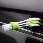 Perie Multifuncțională pentru Curățarea Ventilației Auto, 2 Capete, Microfibră, 16.25 cm, Alb-Verde - imagine 3
