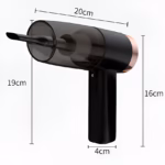 Aspirator Portabil Auto și Casă, Putere Mare de Aspirare, 4 Capete Incluse, Tub Prelungitor, Alimentare la Cablu, Compact și Ușor de Folosit, Negru - imagine 7