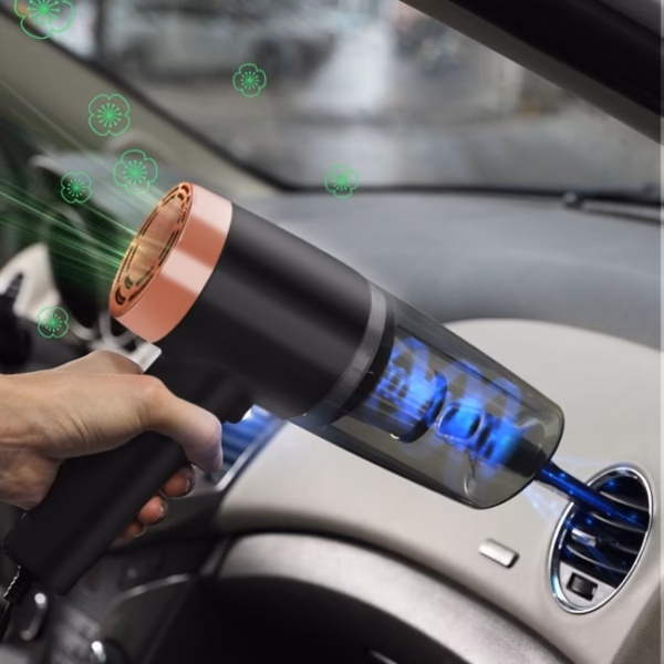 Aspirator Portabil Auto și Casă, Putere Mare de Aspirare, 4 Capete Incluse, Tub Prelungitor, Alimentare la Cablu, Compact și Ușor de Folosit, Negru - imagine 4