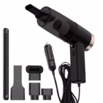 Aspirator Portabil Auto și Casă, Putere Mare de Aspirare, 4 Capete Incluse, Tub Prelungitor, Alimentare la Cablu, Compact și Ușor de Folosit, Negru